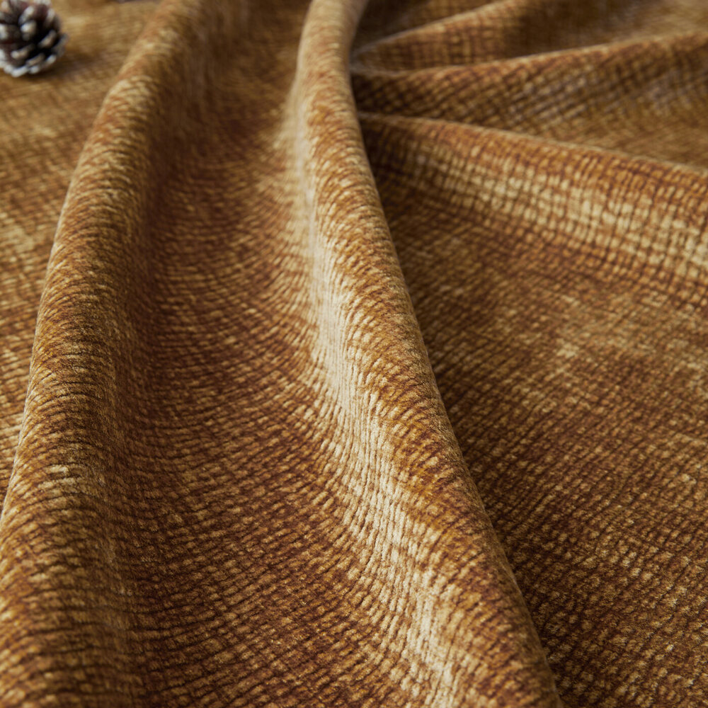 Close-up of Chenille, showing its soft cut-pile weave.